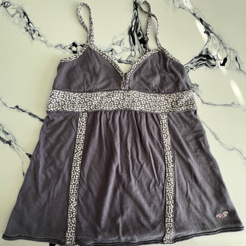 Vintage Y2K  Hollister gray babydoll top